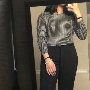 Striped Crop Long Sleeve